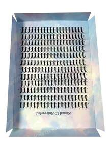 New 240pcs 16-18MM Spiky Lash Extension Premade Individual Lashes Cluster Eyelash Extensions D/DD Curl Wispy Lash Clusters Volume  Eyelash Fairy Halloween Cosplay Manga Lashes - 黑色 - 查看 5