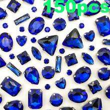 WENSIDUO Sew On Rhinestones 150 PCS Mixed Shapes Glass Rhinestones Sew On Crystal Gems Mental Flatback With Silver Claw For Jewelry Crafts Clothes Shoes Costume Garment White,Grandma Mothers Day Gift,Mother's Day - White - View 15