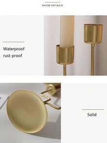 1pc Luxury Vintage Candlestick Decor, Simple Romantic Candlelight Dinner Table Decoration