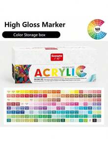 广纳14套丙烯颜料马克笔，每套12支，共168色 | 子弹头笔尖，线条清晰 | 高覆盖率，大容量墨水 | - 艺术、手工、日记必备，返校礼物 - 彩色 - 查看 20