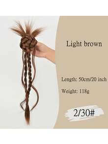 20 英寸长花辫龙须扭曲马尾辫 - 合成爪夹，女士卷发波浪接发，休闲装扮的自然造型，马尾接发，日常假发。 - 彩色 - 查看 13