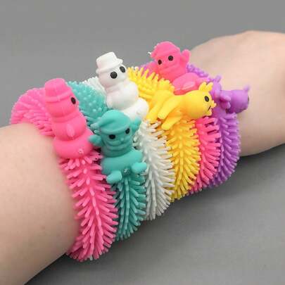 1/3/5/8/12/16 Stück Weihnachts-Dehnspielzeug, Quetschspielzeug Sensorikspielzeug für Kinder, Erwachsene, mehrfarbiges Dehnspielzeug zur Stresslinderung, Quetschspielzeug perfekt für Partytüten, Geburtstagsgeschenke, Weihnachtsparty-Dekorationen, zufälliger Stil und Farbe