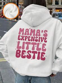 1pc Tween Girl Casual Printed Pullover Sweatshirt, Warm & Cozy For Autumn/Winter, Student - Legendary Sweatshirt For Children With Big Dreams And Brave Spirits - White - View 1