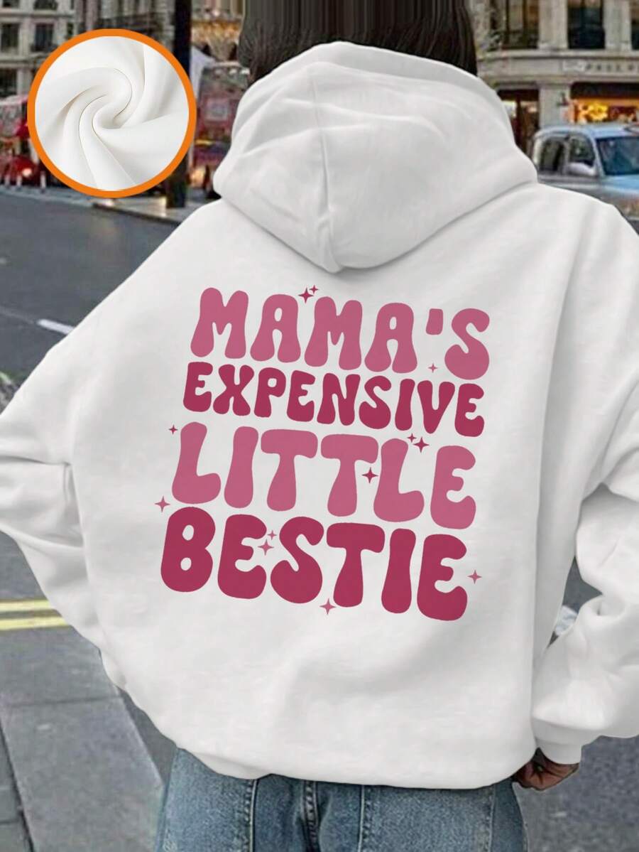 1pc Tween Girl Casual Printed Pullover Sweatshirt, Warm & Cozy For Autumn/Winter, Student - Legendary Sweatshirt For Children With Big Dreams And Brave Spirits - White - View 1
