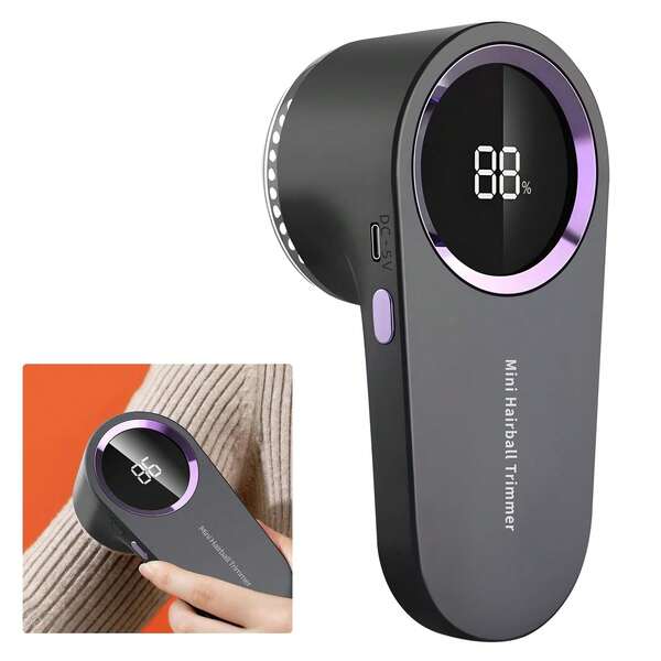 Clothes Shaver, Electric Hair Remover, USB Rechargeable Sweater Shaver, Electric Hair Remover, LED Display, Hair Removal Brush, Hair Remover, Portable Hair Remover (For Clothing, Bedding, Furniture, Carpet, Sofa, Cleaning Products, Cleaning Equipment)