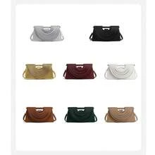 Bolso de mano de noche para mujer, tejido a mano, con asa superior, bandolera de hombro, estilo creativo, con diseño de fideos