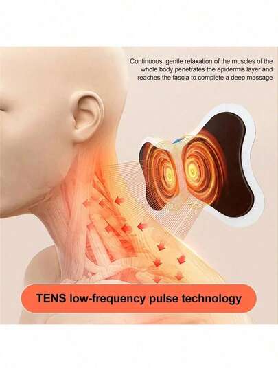 New Massage Patch EMS Neck Massager Mini Cervical Back Muscle Relief Patch Stimulator Mat Portable Leg Body Health Care Tool