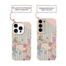 1 chiếc ốp lưng điện thoại bằng chất liệu TPU, họa tiết hoa trái tim, thời trang, đa năng, cá tính, tương thích với iPhone 13/17/16/15/14/13/12/11/Pro/ProMax/PLUS, phiên bản quốc tế, không phải phiên bản nội địa. - trắng - Xem 7