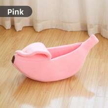 1pc Pet Bed Cushion - Multi-Color (Red, Blue, Pink, Green), Multi-Size Options Suitable For Various Pets, Banana Shape, Warm & Comfortable For Winter, Breathable, Ideal For Cat Beds, Dog Beds, Semi-Enclosed Pet Nests, Hamster Nests And Other Pet Choices