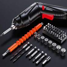 Portable Electric Drill Kit With Complete Accessories: Easy Repairs And Construction! - Black - View 7