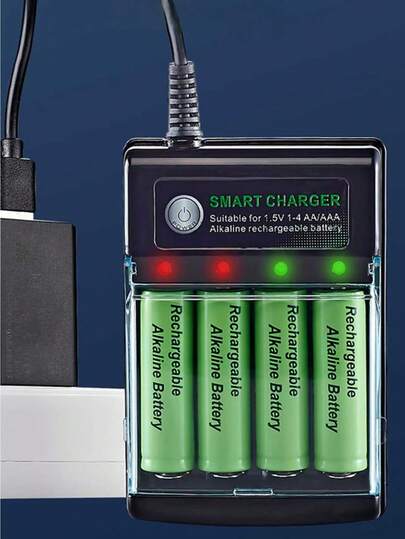 Baterai Isi Ulang 1.5V AA/AAA, Pengisi Daya USB, Cocok Untuk Mainan Elektronik, Remote Control, Monitor, Sikat Gigi Elektrik, Lampu Hias, Dekorasi Natal (Baterai Ini Hanya Dapat Diisi Daya Dengan Pengisi Daya Ini)