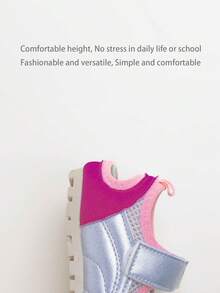 1 Pair Solid Color Casual & Comfortable Flat Shoes For Girl, Suitable For Outdoor Activities, All Seasons - Silver - View 7