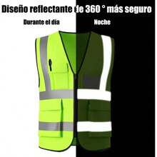5 Piezas Chaleco De Seguridad Industrial Alta Reflejante - Amarillo fluorescente - Ver 7