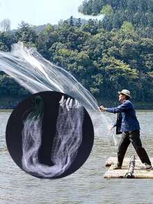 1pc Fishing Net, Single Layer Floating/Sinking Gill Net For Catching Crucian Carp, Bighead Carp, White Bait - Multicolor - View 1