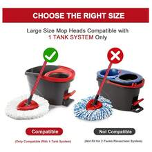 [3 Pack]Spin Mop Replace Head, EasyWrin Spin Mop Head Refill, Universal Microfiber Replacement Mop Heads, Machine Washable, Deep Cleaning And Easy-To-Replace(White) - 白色 - 查看 6