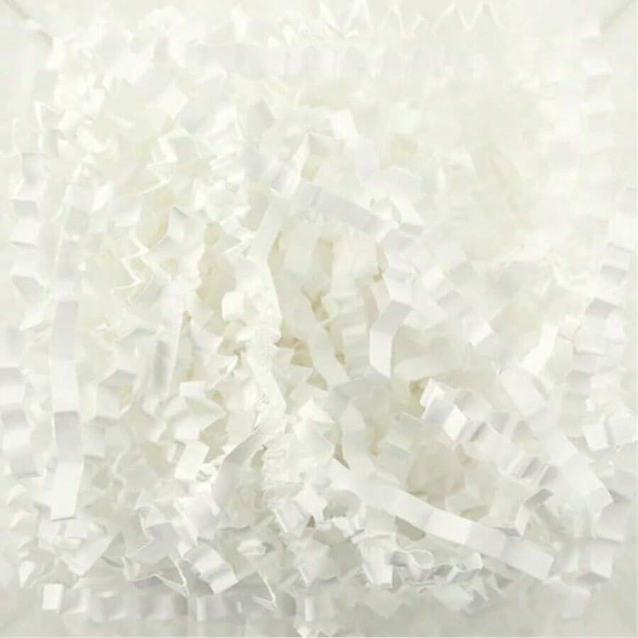 1 tờ, 20g, 30g, 50g, 100g Giấy vụn gói quà, Thích hợp cho tiệc cưới, ngày lễ tình nhân, Halloween, Ngày của cha, tiệc Ngày của mẹ, đồ trang trí, giấy nhăn Raffia bảo vệ quà tặng tinh tế - Màu trắng sữa nhăn nheo - Xem 1