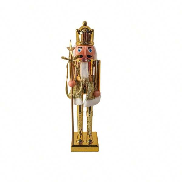 Quebra Nozes Decorado Natal Dourado Gold Luxo 60cm - Magizi