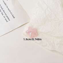 10 件独特的 UV 镀亚克力果冻心形珠带孔，适用于 DIY 手机吊饰和钥匙扣 - 时尚珠宝制作用品