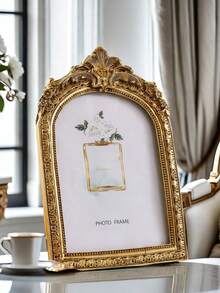 复古金色华丽装饰相框 – 巴洛克风格相框，适用于桌面摆放、客厅和卧室家居装饰 | 优雅金色相框，适合婚礼、周年纪念日和节日作为礼物（单件装，非套装） - 彩色 - 查看 7