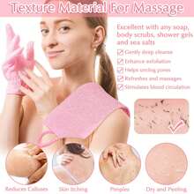 Bộ găng tay tẩy tế bào chết và xơ mướp, găng tay loại bỏ vết chai, dụng cụ chà xát cơ bản, dây đeo chà lưng dày và chắc chắn, dụng cụ tẩy tế bào chết lưng, thích hợp làm quà tặng Giáng sinh, Năm mới, Ngày của Mẹ, tốt nghiệp - Nhiều màu - Xem 5