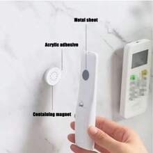 10个装磁性遥控器收纳架，无需胶水即可自粘壁挂式遥控器整理器，兼容电视、空调及其他遥控器，适用于家庭、办公室、学校用品收纳。 - 彩色 - 查看 6