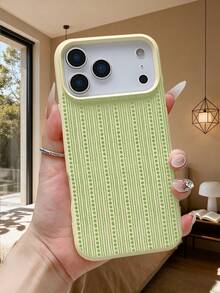 Flower Stripe Design Pattern Mobile Phone Case, Using Anti-Drop, Shockproof, Scratch-Resistant Soft Material, Dirt-Resistant And Durable,  Compatible With Iphone 17Promax/17Pro/17AIR/17/16Promax/16Pro/16Plus/16/15Promax/15Pro/15Plus/15/14Promax/14Pro/14Plus/14/13Promax/13Pro/13/12Promax/12Pro/12/11Promax/11Pro/11 - Màu vàng - Xem 1