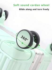 1 20-Inch Large-Capacity Travel Swivel Suitcase, Multi-Functional Password Box, With Water Bottle Holder, Hooks For Hanging Bags, Umbrellas, Shopping Bags And Other Items, Comes With Silent Swivel Wheels, Travel Essentials, Suitable For Multi-Purpose Storage Items Such As Returning To School, Traveling, Studying Abroad, Vacation, And Working Far Away