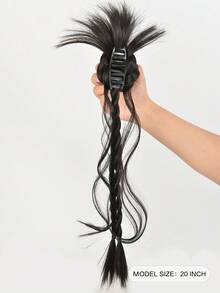 20 英寸长花辫龙须扭曲马尾辫 - 合成爪夹，女士卷发波浪接发，休闲装扮的自然造型，马尾接发，日常假发。 - 彩色 - 查看 8