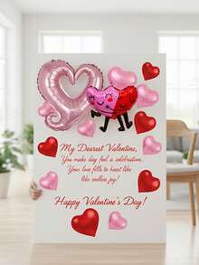 16pcs/Set Valentine's Day Party Decorative Balloons, Suitable For Creating Valentine's Day Bouquets (This Set Only Includes Balloons, No Other Accessories) Mini Hugging Bear/Koala/Couple Bear/Heart-Linked Balloons, 18-Inch Red/Pink/Rose Gold Heart-Shaped Foil Balloons, 10-Inch Red/Pink/Silver Heart-Shaped Foil Balloons, Suitable For Valentine's Day Surprise Gifts, Decorations, Proposals, Engagements - Multicolor - View 9