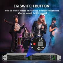 Home Audio System 15-Band Stereo Graphic Equalizer, Rack-Mount Dual-Channel Professional DJ Equalizer (With Subwoofer Output, Noise Reduction Function) (Model: EQX-215S) - US A Type Plug(110-127V) - View 4