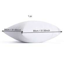 2pcs/1pc 40 X 40 Cm (16 X 16 Inch) Pillow Insert, Hollow Fiber Pillow Filler (White)