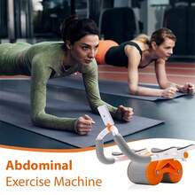 Ab Roller With Elbow Support And Digital Counter – Abs, Arms, Back And Chest Exercise Equipment - Orange - View 5
