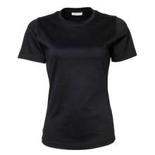 Womens/Ladies Interlock Short Sleeve TShirt (Black) - Coffee Brown - View 1