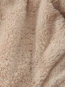 Jaqueta com Capuz Feminina, Casaco Casual Parka, Tecido Acolchoado de Cor Sólida, Adequado para Outono, Inverno, Primavera - Preto - Visão 11