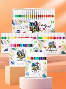 New 72 Color Large Capacity With Ink 30% Water-Based Acrylic Marker With Soft Tip, Suitable For Beginners To Draw, Easy And Fast Color. Birthday Presents For Friends, School Drawings, Back To School