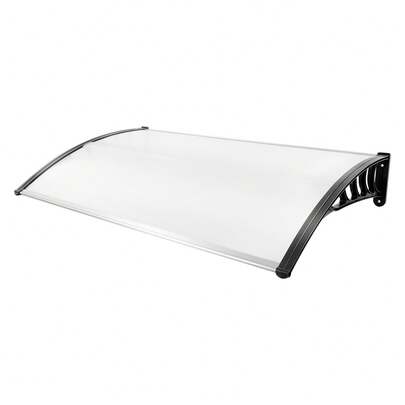 Regenschutzdach, transparentes Vordach für die Eingangstür, Wandmontage, 90 x 150 cm, geeignet für den Einsatz am Bett, im Freien und im Garten.