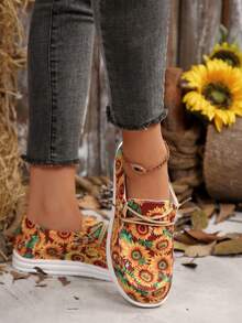 女士彩色银色系带休闲运动鞋，圆头，轻便，平底帆布鞋