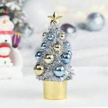 1pc 3.7" X 7" Christmas Mini Desktop Christmas Tree Decoration, Cone Tree Shape, Desktop Atmosphere Party Decor, Suitable For Living Room, Kitchen, Store Window, Bar Counter, Christmas Desktop Decoration, Merry Christmas, December 25th - Multicolor - View 15