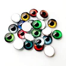 6mm/8mm/10mm/12mm 50件(25对)20mm 20件(10对)龙眼玻璃凸圆形猫头鹰猫眼适用于粘土娃娃制作雕塑道具工艺品DIY配件珠宝制作 - Mix Colors - 查看 4