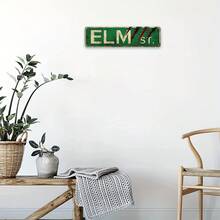 Elm Street Horror Movie Metal Sign: Rustic Retro Decorative Wall Sign, 4x 16inch (10x 40cm ), Aluminum, Wall-Mounted, No Electricity Required, Halloween, Home, Bars, Cafes, Garages, Rooms,, Beer Festival, Offices, And Bar Decorations