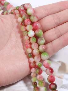 1 hebra de cuentas de piedras naturales Auratus, jade birmano, cristal de sandía, cuentas sueltas de piedras preciosas de curación de energía para hacer joyas, pulseras y collares DIY