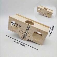 1 Peça Dormitório de Madeira Sólida para Hamster, Prancha de Estiletes, Vila Dupla Camada Urso Dourado, Vila de Madeira Sólida para Hamster, Suprimentos para Hamster, Labirinto e Esconderijo de Madeira Multiambiente para Hamster, Escada de Três Cômodos, Brinquedos de Madeira Sólida Multiambiente para Hamster, Etc. Fornece Atividades Divertidas e Suprimentos de Nidificação Confortáveis para seus Animais de Estimação