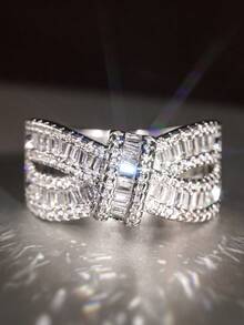 1 PC Charm Cubic Zirconia Ring For Women For Wedding Valentine's Day Gift Jewelry - 1# - View 7