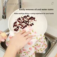 5/10pcs Reusable Kitchen Cleaning Cloths, Multi-Purpose Absorbent Dish Towels, Durable Cleaning Rags For Kitchen, Bathroom, Easily Removes Stains And Grease