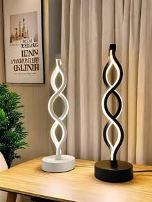 1pc Aluminum Alloy 3-Color Stepless Dimming Seaweed Desk Lamp, Asymmetrical Lamp, Spiral Lamp, Office Lamp, USB Powered, Reading Lamp, Dining Table/Bar Lamp, Holiday/Christmas Gift