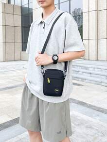 حقيبة صدر من النايلون للرجال، حقيبة خصر، حقيبة كتف، حقيبة متقاطعة الجسم، مناسبة للسفر والعطلات والتنقل اليومي، بسيطة، شخصية، أنيقة، رياضية، رجعية، للأعمال، متعددة الاستخدامات، مقاومة للماء والخدش، متينة، متعددة الأغراض، متعددة الأقسام، تخزين منظم، حقيبة متقاطعة الجسم