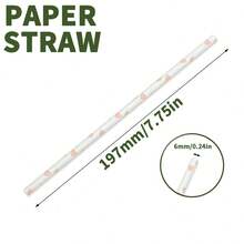 Un paquet de 100 pailles en papier rose de 6x197mm, fabriquées à partir de matériaux épais et sans odeur, naturellement, avec un bord plat résistant aux rayures. Convient pour les boissons comme le thé au lait, le jus, le café, le cola, l'eau de noix de coco, etc. C'est la paille préférée pour les événements, les rassemblements, les fêtes, le camping, les pique-niques, etc.