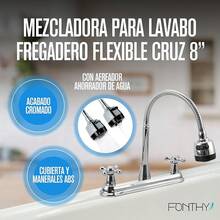 Cruz flexible de 8" cromada