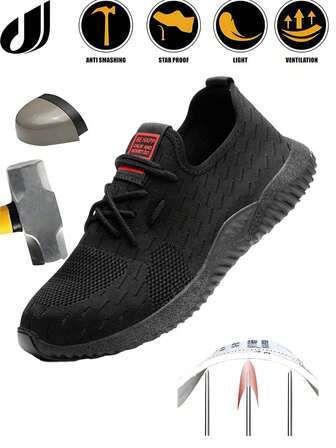 轻便钢头鞋男士工作运动鞋易穿工作靴透气运动工作鞋男靴工作鞋男靴防砸钢头工作鞋男士工作靴防刺运动鞋男，男鞋，鞋子，男鞋，男鞋，鞋子，工作靴，钢头运动鞋，钢头靴，工作鞋舒适工作鞋男士钢头靴登山鞋户外，男鞋
