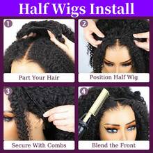 ZHENDEFA 3-In-1 Reversible Jerry Curl Wig, Real Human Hair, Seamless Flip-Over Wig With Adjustable Drawstring, Suitable For Beginners, Wet Wave Headband Wig, Women